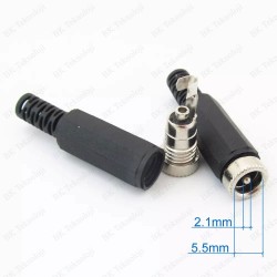 5.5mm x 2.1mm Dişi DC Soket Jakı Plastik Güç Lehim Konnektörü 5.5mm x 2.1mm Dişi DC Soket Jakı Plastik Güç Lehim Konnektörü