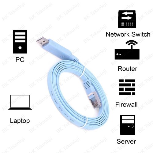 USB 2.0 Cisco Router RJ45 Konsol Kablosu 1,8 Metre