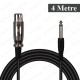 4 Metre 6.35mm TRS Erkek - XLR Dişi Mikrofon Kablosu