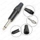 Yüksek Kalite Lehimlenebilir 6.35mm Mono Erkek Çivi Jack