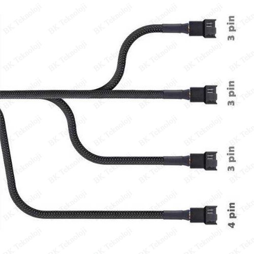 4 Pin 4 lü Fan Çoklayıcı PWM Y Splitter Kablo