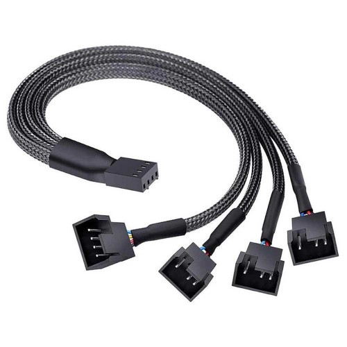 4 Pin 4 lü Fan Çoklayıcı PWM Y Splitter Kablo