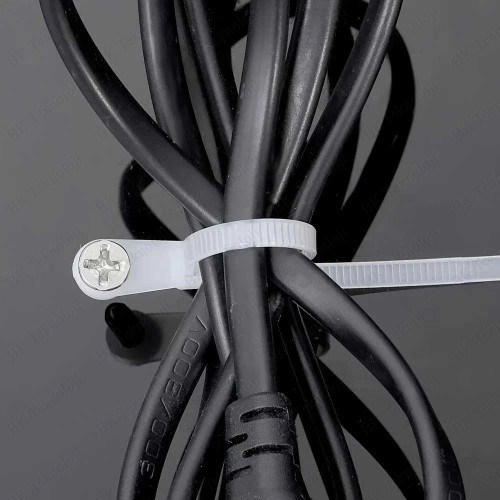 Delikli Vidalanabilir 2.5x100mm Cırt Kablo Bağı 100 Adet Beyaz