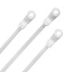 Delikli Vidalanabilir 2.5x100mm Cırt Kablo Bağı 100 Adet Beyaz
