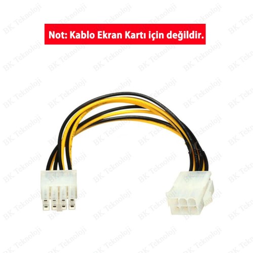 6 Pin Dişi to 8 Pin Erkek Anakart Power Çevirici Kablo