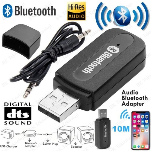 Bluetooth Kablosuz 3.5mm Ses Müzik Alıcısı Adaptörü Araç Ses Sistemi veya Hoparlör İçin