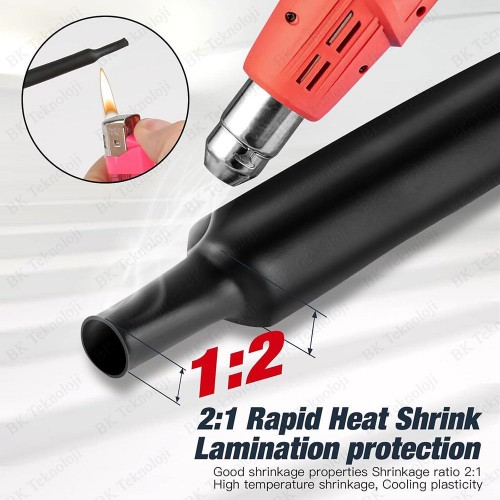 800 Adet Isıyla Daralan Makaron Seti Kablo Koruyucu Kılıf