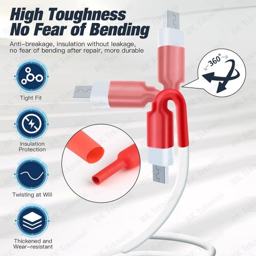 800 Adet Isıyla Daralan Makaron Seti Kablo Koruyucu Kılıf