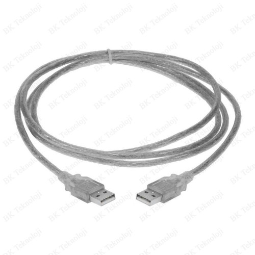Yüksek Kalite USB 2.0 A Erkek-Erkek Şarj/Data Kablosu - 3 Metre
