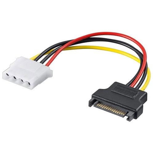 15 Pin SATA Erkek to 4 Pin Molex IDE Dişi Çevirici Kablo SATA - IDE Güç Kablosu