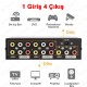 4 Port 1 Giriş 4 Çıkış Kompozit Video Ses Ayırıcı Çoklayıcı Splitter
