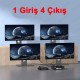 4 Port 1 Giriş 4 Çıkış Kompozit Video Ses Ayırıcı Çoklayıcı Splitter