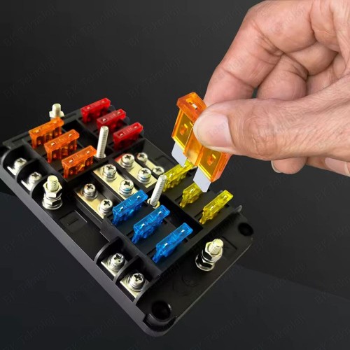 10 Adet Bıçak Oto Sigorta Seti (5A 7.5A 10A 15A 20A 25A 30A)