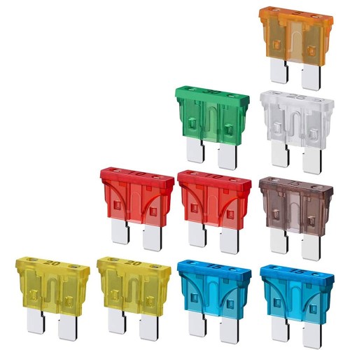 10 Adet Bıçak Oto Sigorta Seti (5A 7.5A 10A 15A 20A 25A 30A)