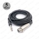 6.35mm Mono Erkek to 3 Pin XLR Dişi Mikrofon Ses Kablosu 5 Metre 