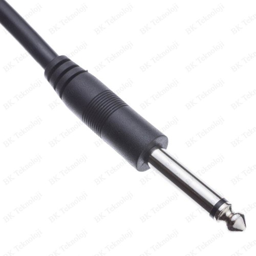 6.35mm Mono Erkek to 3 Pin XLR Dişi Mikrofon Ses Kablosu 5 Metre 