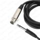 6.35mm Mono Erkek to 3 Pin XLR Dişi Mikrofon Ses Kablosu 5 Metre 
