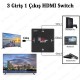 3x1 Mini HDMI Switch 3 Giriş 1 Çıkış HDMI Seçici 