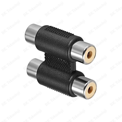 2 RCA Dişi-Dişi AV Video Ses Kablosu Birleştirme Adaptörü