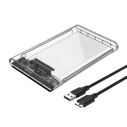 USB 3.0 2.5” SATA SSD/HDD Taşınabilir Şeffaf Harici Disk Muhafaza Kutusu USB 3.0 2.5” SATA SSD/HDD Taşınabilir Şeffaf Harici Disk Muhafaza Kutusu