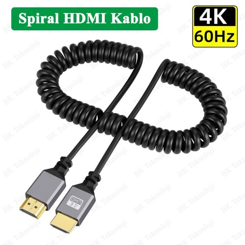 Spiral Tasarım Ultra HD 4K 60hz HDMI Kablo - 1.5 Metre Spiral Tasarım Ultra HD 4K 60hz HDMI Kablo - 1.5 Metre