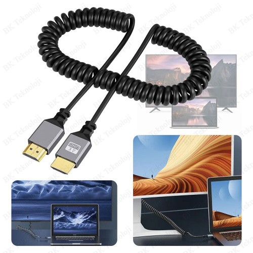 Spiral Tasarım Ultra HD 4K 60hz HDMI Kablo - 1.5 Metre Spiral Tasarım Ultra HD 4K 60hz HDMI Kablo - 1.5 Metre