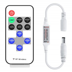 Kumandalı DC 12-24V Tek Renk Şerit LED Dimmer Kontrol Cihazı Kumandalı DC 12-24V Tek Renk Şerit LED Dimmer Kontrol Cihazı