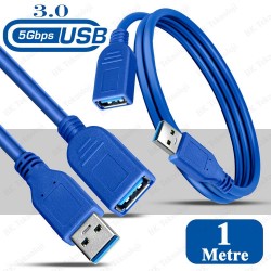 Yüksek Hızlı USB 3.0 Uzatma Kablosu Erkek - Dişi 1 Metre Yüksek Hızlı USB 3.0 Uzatma Kablosu Erkek - Dişi 1 Metre