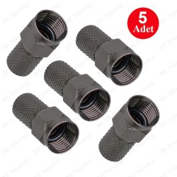 Yüksek kaliteli RG6 Contalı Siyah Uydu Kablosu F Konnektör 5 Adet Yüksek kaliteli RG6 Contalı Siyah Uydu Kablosu F Konnektör 5 Adet