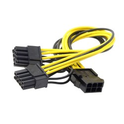 PCI-E 8 Pin Dişi - 2 x 8 Pin (6+2) Erkek Ekran Kartı Kablo Çoklayıcı PCI-E 8 Pin Dişi - 2 x 8 Pin (6+2) Erkek Ekran Kartı Kablo Çoklayıcı