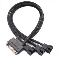 15 Pin SATA to 3 x 3Pin-4Pin PMW 12V PC Kasa Fanı Güç Adaptör Kablosu 15 Pin SATA to 3 x 3Pin-4Pin PMW 12V PC Kasa Fanı Güç Adaptör Kablosu