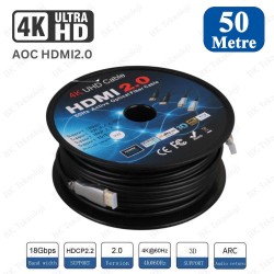 4K UHD Premium Yüksek Kalite HDMI 2.0 AOC Fiber Optic Kablo 50 Metre 4K UHD Premium Yüksek Kalite HDMI 2.0 AOC Fiber Optic Kablo 50 Metre