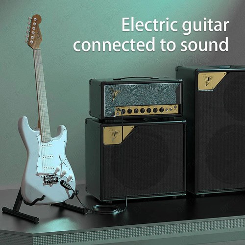 Yüksek Kalite 6.35mm 1/4" Mono Gitar Mikrofon Amfi Enstrüman Kablosu - 5 Metre