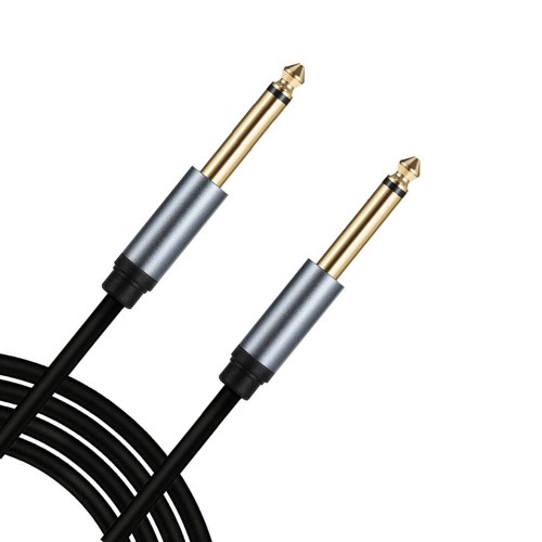 Yüksek Kalite 6.35mm 1/4" Mono Gitar Mikrofon Amfi Enstrüman Kablosu - 5 Metre