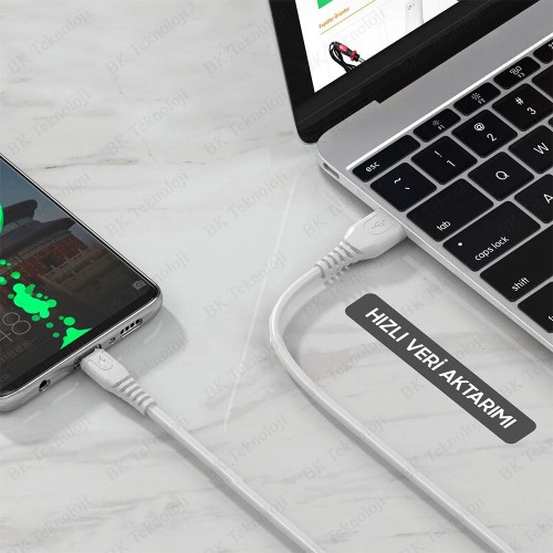 USB to Micro USB 3A Data/Şarj Kablosu - 1 Metre USB to Micro USB 3A Data/Şarj Kablosu - 1 Metre