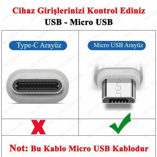 USB to Micro USB 3A Data/Şarj Kablosu - 1 Metre USB to Micro USB 3A Data/Şarj Kablosu - 1 Metre