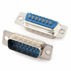 2 Sıra 15 Pin D-SUB (DB15) Erkek Lehim Tipi Konnektör