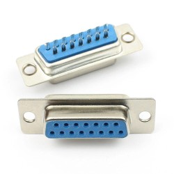 2 Sıra 15 Pin D-SUB (DB15) Dişi Lehim Tipi Konnektör