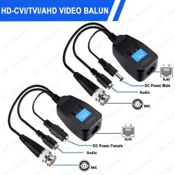 Pasif Video Balun 8MP HD BNC – RJ45 Güç + Ses Dönüştürücü Seti Pasif Video Balun 8MP HD BNC – RJ45 Güç + Ses Dönüştürücü Seti