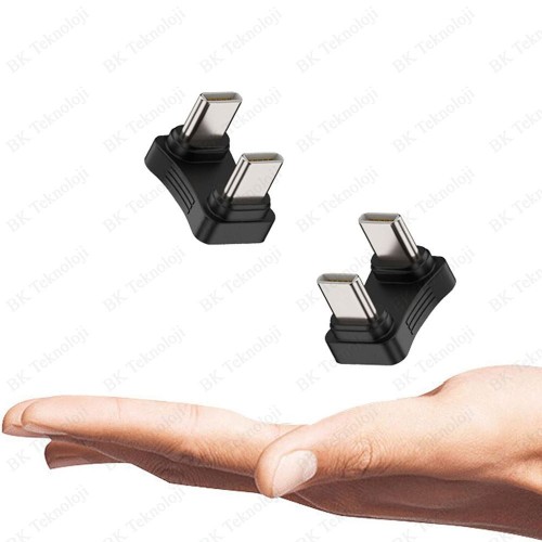 Type-C Erkek-Erkek 180 Derece U Şekilli Dirsek Adaptör Type-C Erkek-Erkek 180 Derece U Şekilli Dirsek Adaptör