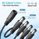 DC 5.5mm x 2.1mm 1 Dişi – 4 Erkek Güç Dağıtım Kablosu