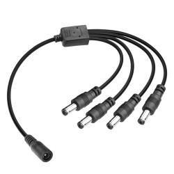 DC 5.5mm x 2.1mm 1 Dişi – 4 Erkek Güç Dağıtım Kablosu