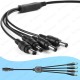 DC 5.5mm x 2.1mm 1 Dişi – 4 Erkek Güç Dağıtım Kablosu