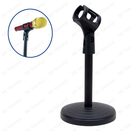 Masaüstü Mikrofon Standı – Ayaklı, Sabit Taban, 22cm Masaüstü Mikrofon Standı – Ayaklı, Sabit Taban, 22cm