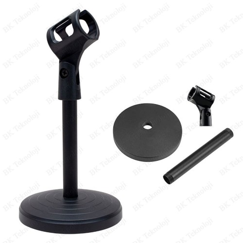 Masaüstü Mikrofon Standı – Ayaklı, Sabit Taban, 22cm Masaüstü Mikrofon Standı – Ayaklı, Sabit Taban, 22cm