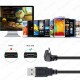 90 Derece Açılı Micro USB Erkek - USB Veri Şarj Kablosu - 30cm 90 Derece Açılı Micro USB Erkek - USB Veri Şarj Kablosu - 30cm