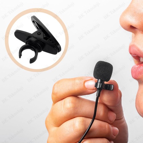 Plastik Yaka Mikrofon Klipsi – Mini Mikrofon Tutucu