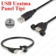 Panel Tipi Vidalı USB 2.0 Uzatma Kablosu-2 Metre