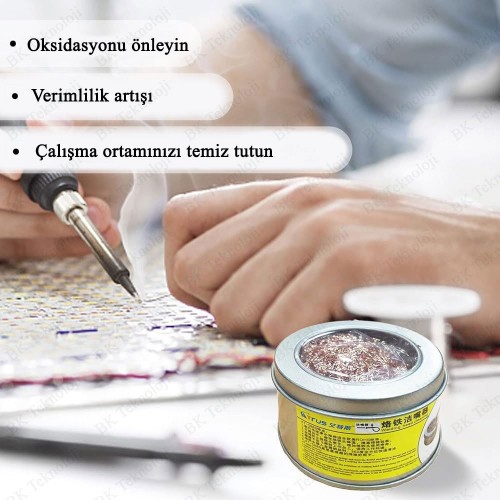 Susuz Havya Ucu Temizleme Seti - Profesyonel Lehim Ucu Temizleyici Tel ve Metal Kutu