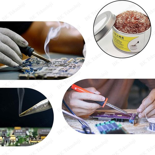 Susuz Havya Ucu Temizleme Seti - Profesyonel Lehim Ucu Temizleyici Tel ve Metal Kutu